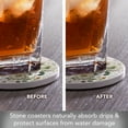 thumbnail image 4 of Thirstystone Floral Green Fields 4-Pack Round Absorbent Stone Coasters, 4 of 7