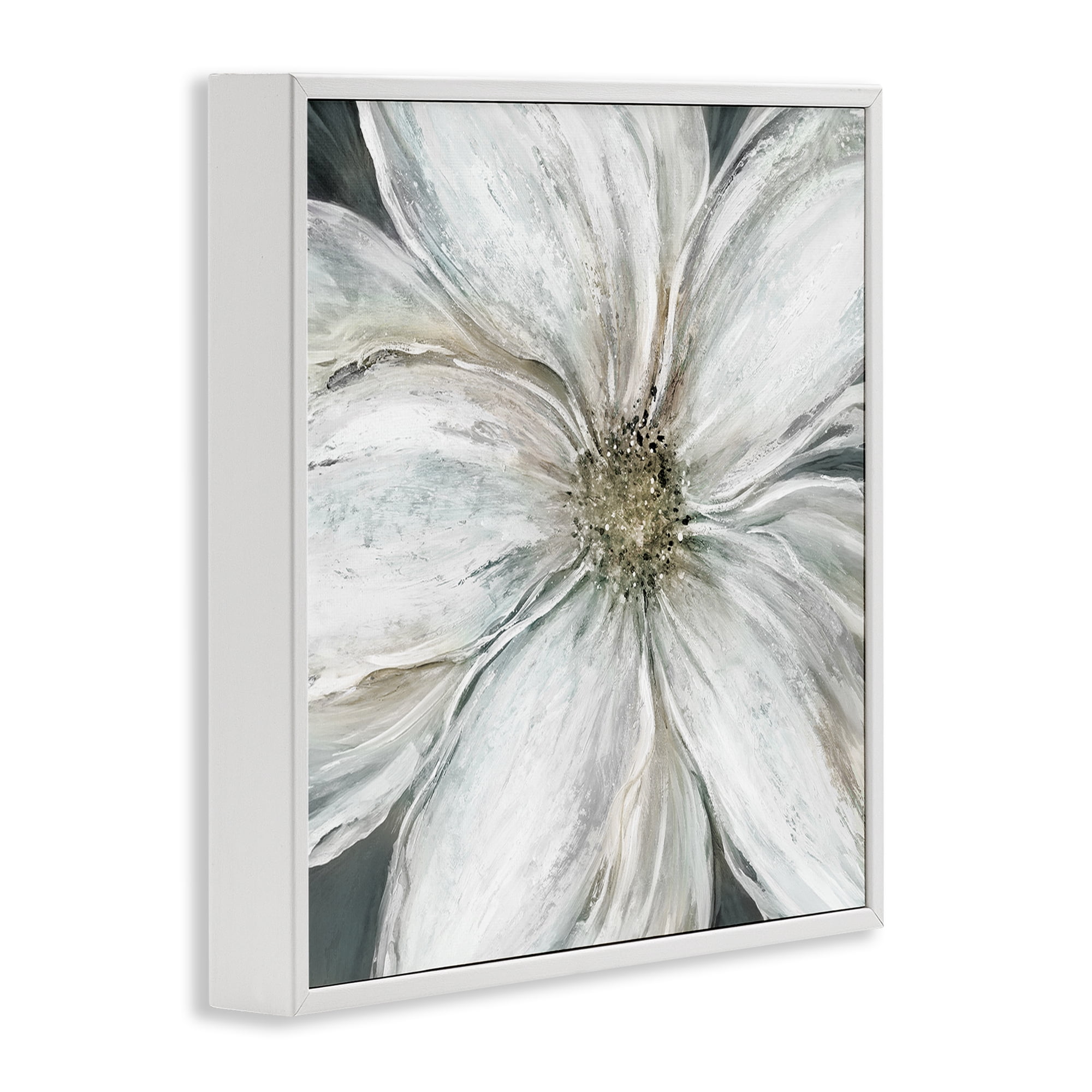 Stupell Industries Closeup Serene White Blossom White Framed Giclee Art, design by Carol Robinson