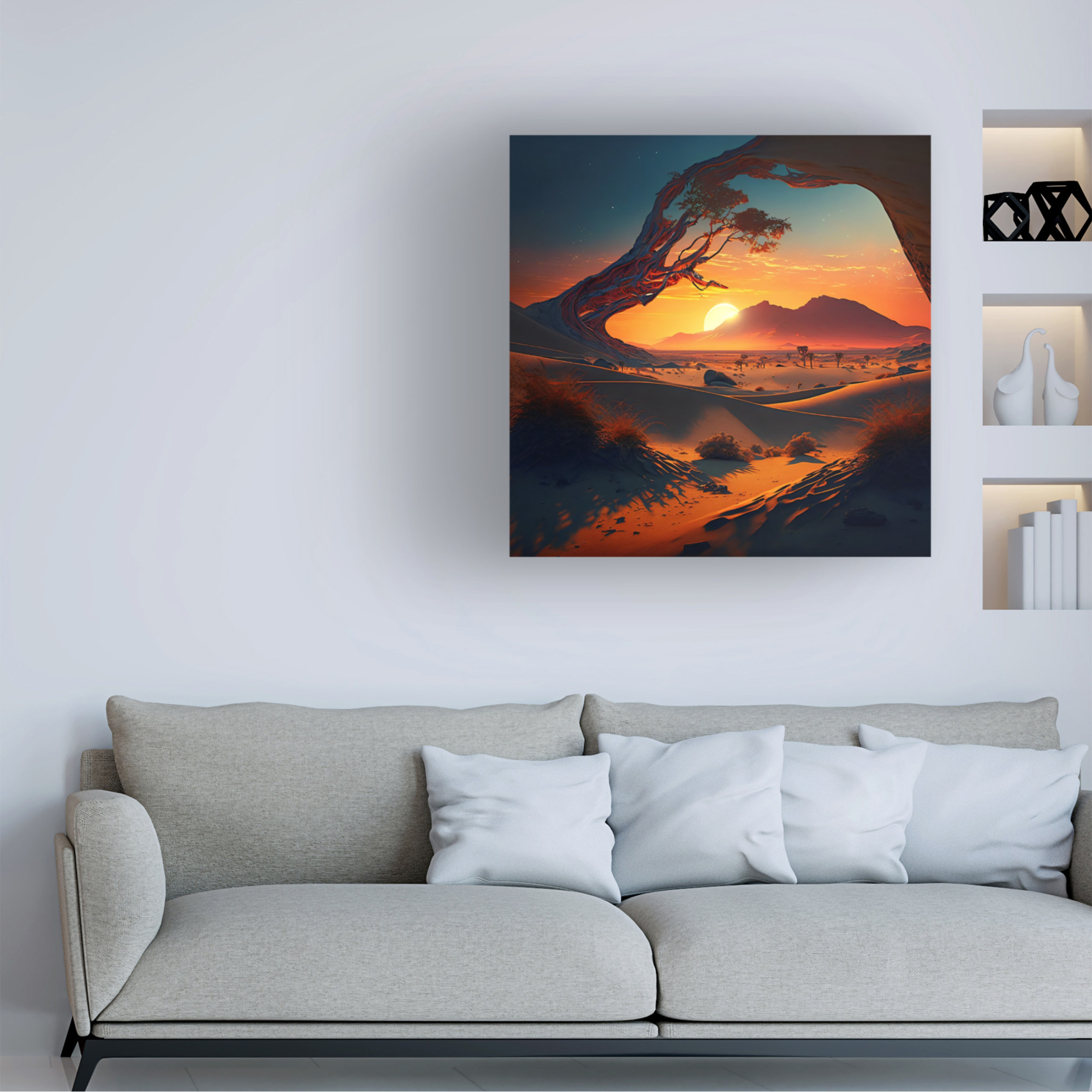 Canvas Wall Art - Ray Heere 'Desert Of Dreams 6' Wall Art for Living Room, Bedroom, or Office Décor by Trademark Fine Art - 35 x 35 Inches