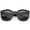 Black / Smoke, variant on Womens Retro Oversize Horn Rimmed P3 Round Sunglasses 52mm UV400 Lenses
