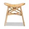thumbnail image 2 of Baxton Studio Elgon Modern Bohemian Natural Brown Rattan Footstool, 2 of 7