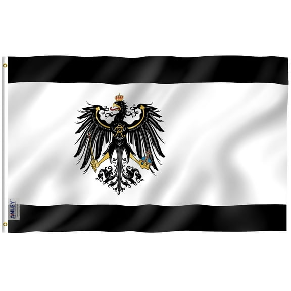 ANLEY 3x5 Feet Prussian Flag - German Kingdom of Prussia Flag