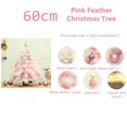 thumbnail image 1 of Paquete de árbol de Navidad de plumas rosas, adornos de decoración de árbol de Navidad azul, Mini árbol de Navidad, decoraciones de Nochevieja, 45/60CM, 1 of 4