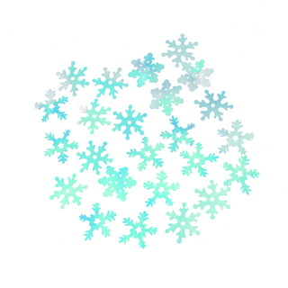 Snowflake Confetti Decor, 400pcs Creative Snow Shaped Confetti Plastic Snowflakes Confetti Lightweight Snowflake Slices for Christmas Party, Size: 3.5