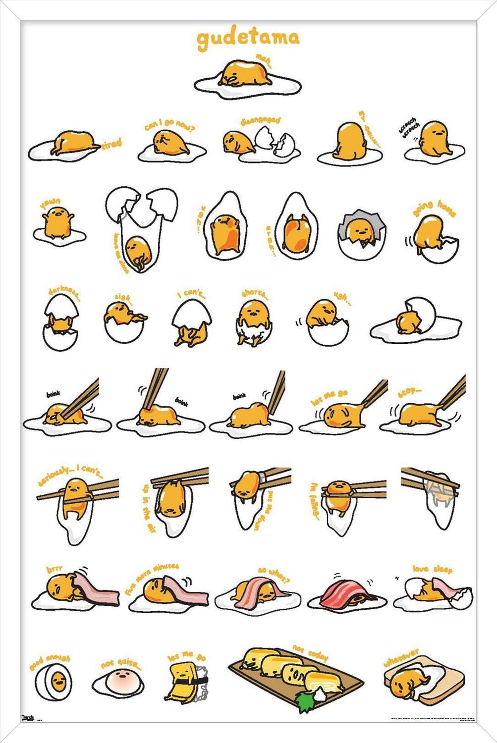 Gudetama - Grid Wall Poster, 14.725" x 22.375"