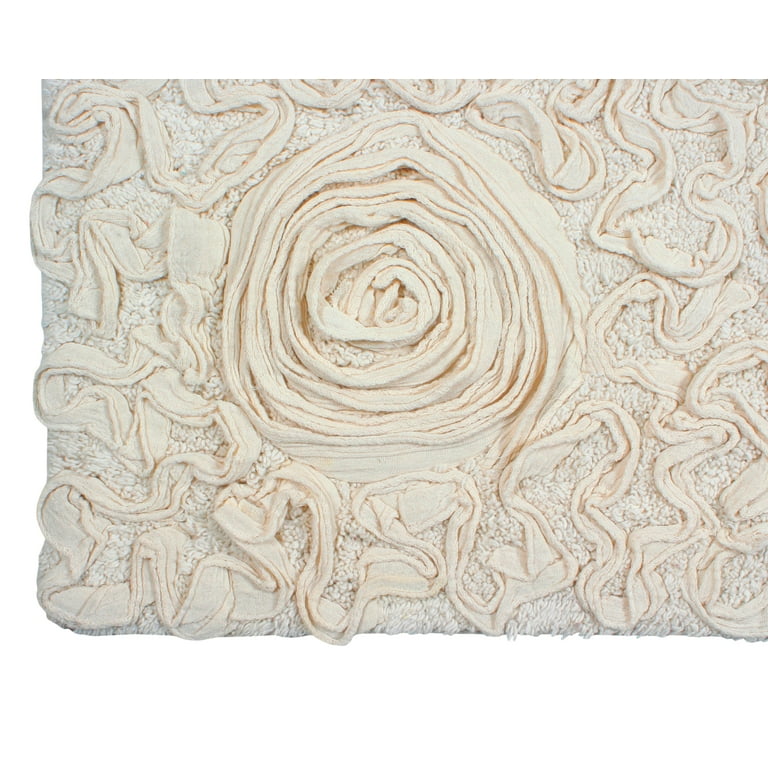 Home Weavers Bell Flower Collection 100% Cotton Tufted Bath Rugs, Extra  Soft and Absorbent Bath Rugs, Non-Slip Bath Mats, Machine Washable,  Bathroom