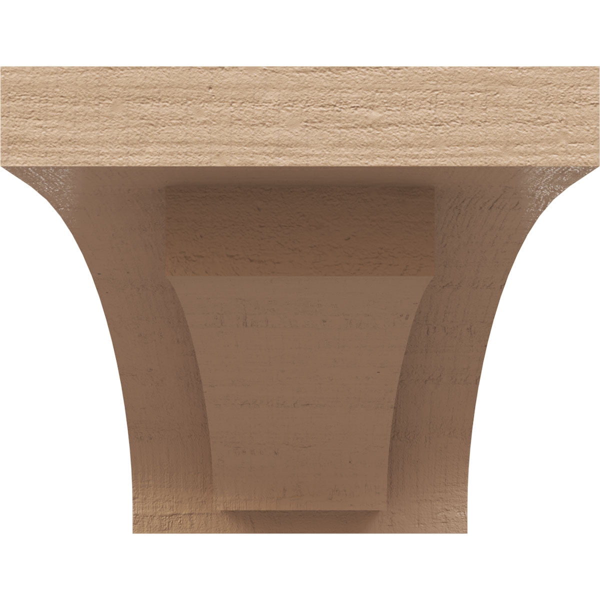 4"W x 8"D x 4"H Wide Rivera Rough Cedar Woodgrain TimberThane Corbel, Primed Tan