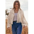 thumbnail image 6 of PRETTYGARDEN Women's Faux Suede Leather Jackets Tassel Motorcycle Cropped Coats Fashion Clothes, 6 of 10