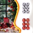 thumbnail image 3 of Billuyoard 6 piezas de bolas de decoración navideña de fútbol inastillables para colgar fácilmente adornos de bolas de Navidad Kits de decoración para fiestas Béisbol de 6CM + 6 uds., 3 of 6