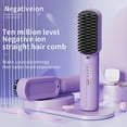 thumbnail image 5 of Cordless Hair Straightener Brush, Straightening Brush for Women, Touch ups on-The-go Styling Hot Comb with Negative Ion, Lightweight & Mini Travel, USB Rechargeable, Purple, 5 of 6