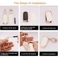 thumbnail image 3 of HAHDAXIA for Jeep Key Fob Cover Soft TPU Full Protection Smart Key Case Shell with Bling Keychain Fit for Jeep Grand Cherokee Compass Renegade Dodge Chrysler 5 Buttons Smart Key Case Holder (, 3 of 6