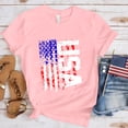 thumbnail image 5 of MANHUJI Womens Shirt Women Casual Independence Day Flag Print T Shirt Short Sleeve Shirt Loose Blouse Tops Loose Fitting Tops for Women Womens Dressy Tops Dressy Tops for WomenPink, 5 of 5