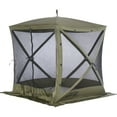 thumbnail image 1 of Open Box CLAM Quick Set Traveler Portable Camping Gazebo Canopy Shelter, Green, 1 of 11