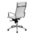 thumbnail image 4 of Nicer Furniture Ribbed PU Leather with Wheels Adjustable High Back Chair, 4 of 4
