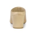 thumbnail image 2 of BLISSFUL STEP Women's Block Heels Pointed Toe Slip on Slide Mules Beige 6.5, 2 of 7