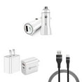 thumbnail image 1 of Bemz Charger Bundle for TCL 40 XL - Premium 18W Fast Charging Car Charger, Wall Charger, USB-C to USB-A Cables (3.3 Feet), 1 of 8