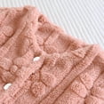 thumbnail image 6 of Women's Fuzzy Pajamas Tops Flower Jacquard Warm Long Sleeve Bed Jackets Button Down Sleepwear Winter Coats with Pockets, 6 of 9