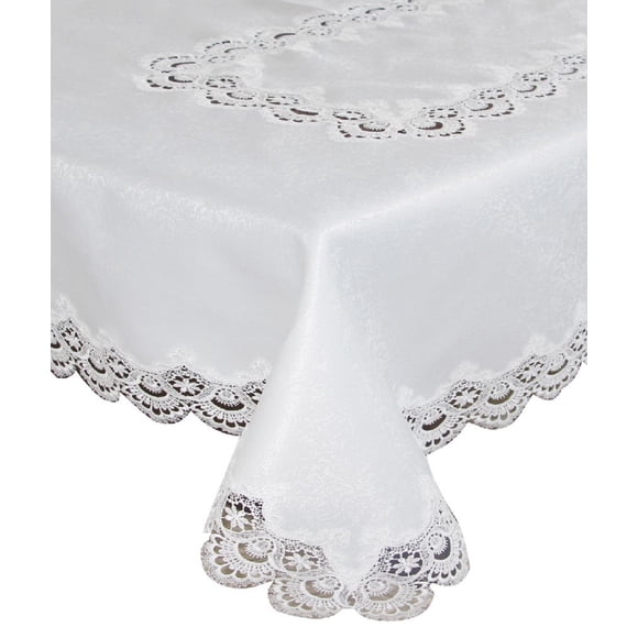 Tabecloth en Dentelle -Blanc, 60x90 Pouces