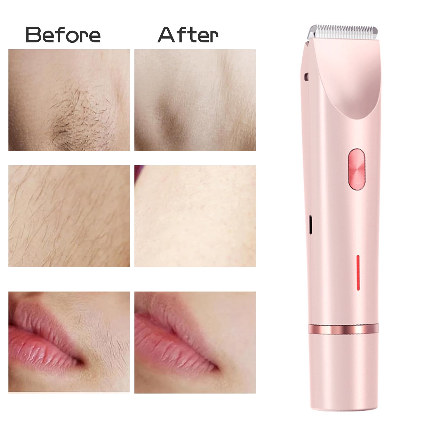 Double-head Women Electric Shaver USB Rechargeable Waterproof Portable Travel Face Body Bikini Area Arm Leg Hair Removal Razor Epilator Trimmer