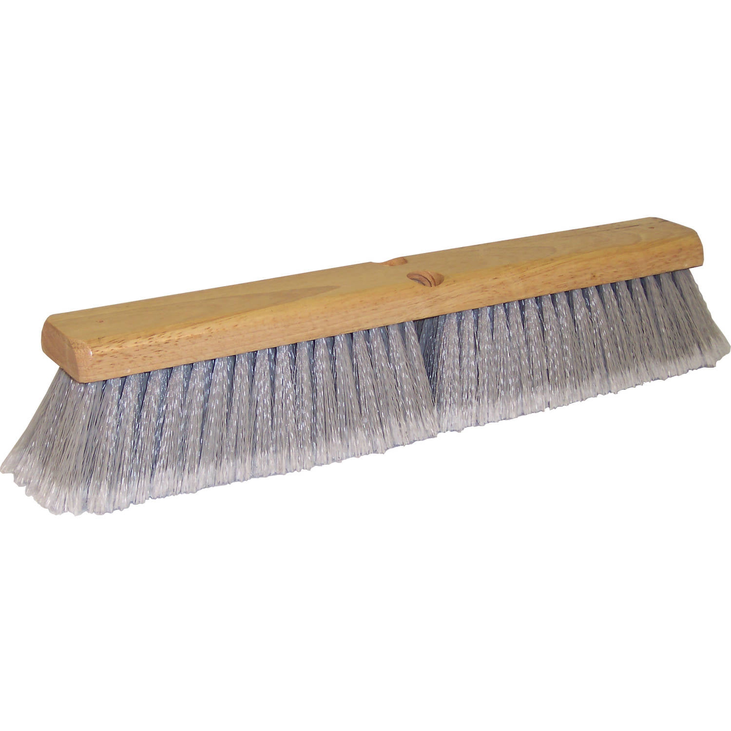 DQB 10652 Lacquered Hardwood Blocks Gray Synthetic Push Broom Head 18 in. 