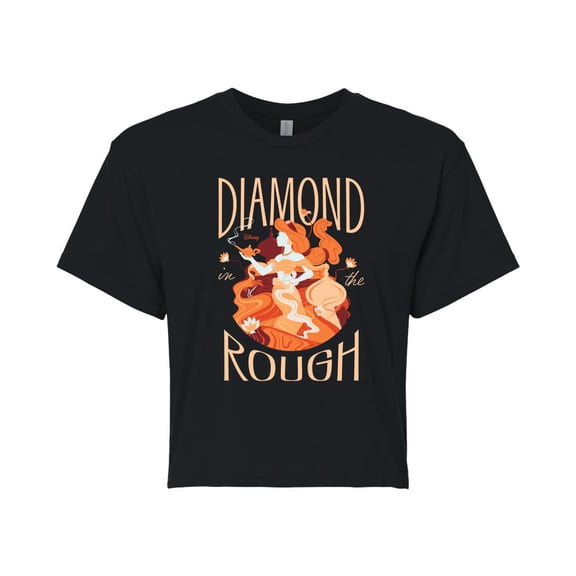 Disney - Diamond In The Rough  - Juniors Cropped Cotton Blend T-Shirt