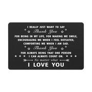 Yobent Thank You Cards with Envelopes, Personalized Thank You Wallet Insert Card, Christmas Valentines Birthday Gifts for Men Women