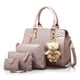 thumbnail image 1 of Bolso mediano de mujer, elegante conjunto de bolsos para mujer, 4 piezas, conjunto de bolsos de mujer con billetera, bolso de hombro, cuero de PU, bolsos modernos para mujer, 1 of 5