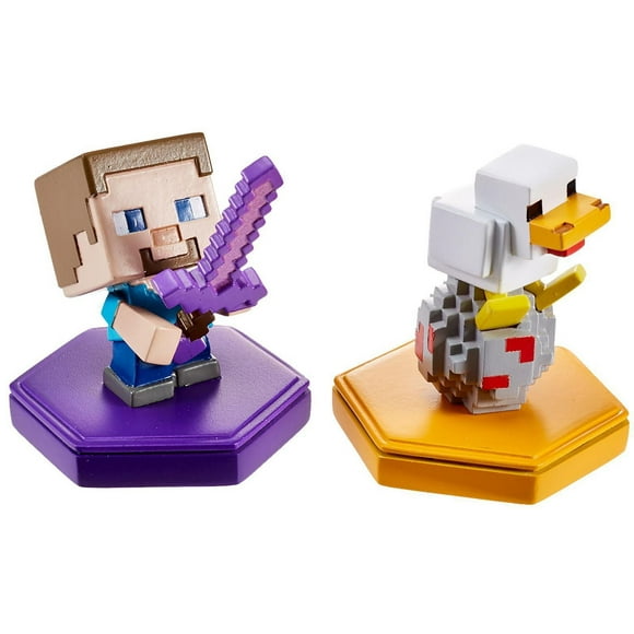 ​Mini-Figurines Boost ​Minecraft Earth, Coffret de 2, jouets avec puce NFC