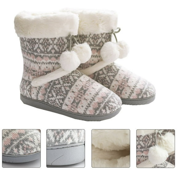 HONITANO 1 Pair Warm Shoes Durable Breathable Ladies Snow Boots for Winter Season Indoor Use