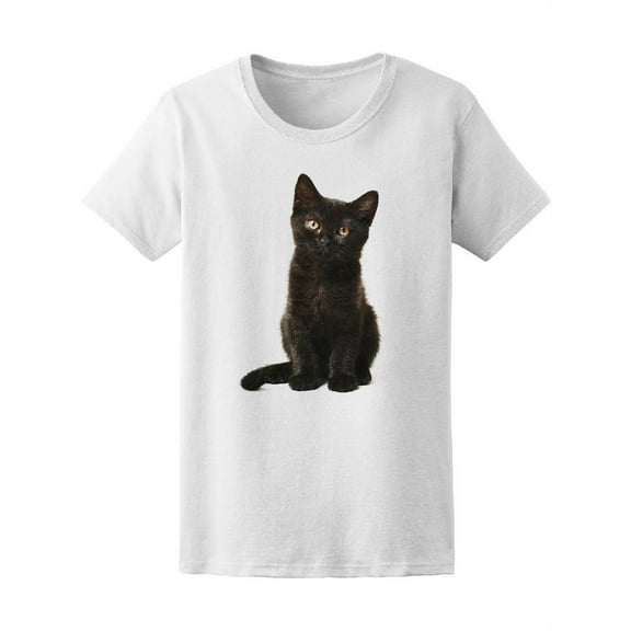 Tabby Black British Kitten Tee Women's -Image by Shutterstock