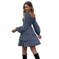 thumbnail image 3 of PRETTYGARDEN Women's Long Sleeve Ruffle Mini Dress, Sizes S-XXL, 3 of 6