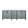 thumbnail image 4 of Ziva 84 in W x 22 in D Dark Grey Double Bath Vanity and White Quartz Top, 4 of 8