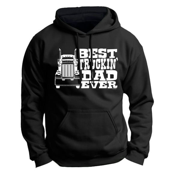 Trucker Shirt For Men Best Truckin' Dad Ever Premium Hoodie Sweatshirt Small Black