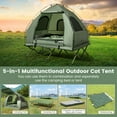 thumbnail image 2 of Gymax 2-Person Camping Tent Cot 5-in-1 Folding Camping Bed w/ Air Mattress Pillow Sleeping Bag, 2 of 10