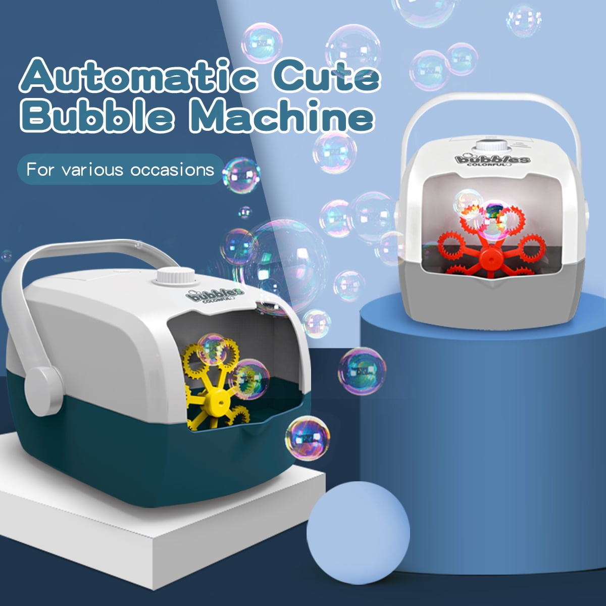 Bubble Machine, Automatic Bubble Blower, Portable Auto Bubble Maker