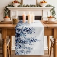 thumbnail image 2 of Table Runner 72 Inches Long for Kitchen Dining, Blue Eucalyptus Dresser Scarf Farmhouse, Dining Table Decorations for Wedding/Parties, Weeping Botanical Leaf Watercolor 16 x 72 In, 2 of 8