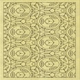 thumbnail image 1 of Ahgly Company Indoor Square Patterned Sun Yellow Area Rugs, 4' Square, 1 of 6