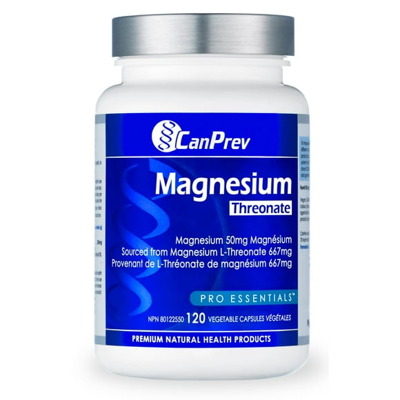 CANPREV Magnesium L-Threonate, 120 Vegan Caps - Enhanced Cognitive Function Support - Optimal Absorption Formula for Improved Sleep & Muscle Function - Essential Supplement for Men &am