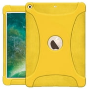 Apple iPad 9.7 Case, Rugged Silicone Skin Jelly Slim Protective Heavy Duty Shockproof Case for Apple iPad 9.7 - Yellow