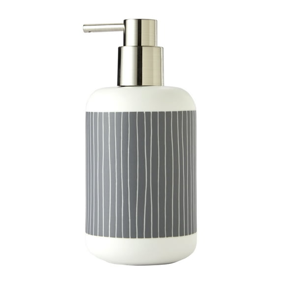 SKL Home Pinstripe Row Stoneware Soap Dispenser