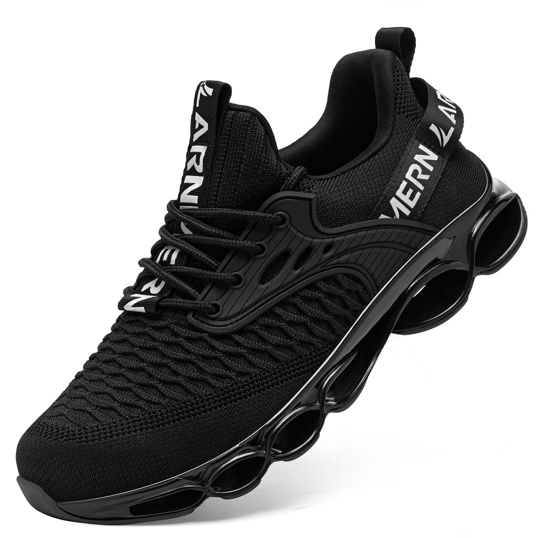 Larnmern Steel Toe Shoes for Men Comfort Work Shoes Black Safety ...