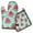 Summer Watermelon-1, variant on Orange and Grey Abstract Art Artwork Kitchen Oven Mitt and Pot Holder Sets 2 Pcs for Baking, Cooking and Grilling, Heat Resistant Up To 392 °F