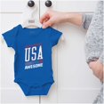 thumbnail image 5 of United States of Awesome Patriotic Romper Boys or Girls Infant Baby Brisco Brands 6M, 5 of 6