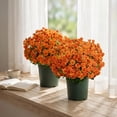 thumbnail image 1 of Crisantemos Artificiales 21 Cabezas Ramos de Flores Falsas 10 Piezas para Decoración de Interiores y Exteriores Arreglos para Escenas de Jardín Conmemorativo, 1 of 7