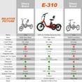 thumbnail image 2 of Addmotor Electric Trike, 750W (Peak 1400W) 90Miles Electric Tricycle for Adults, 48V 20Ah Folding 3 Wheel Electric Bikes with Parking Brake & Rear Speed Differential, E-310Mini Gray, 2 of 11