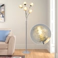 thumbnail image 6 of FanhSbrocade Modern Globe LED Floor Lamps with 5 Lights Tall Pole Tree Lighting for Living room & Bedroom G9 Bulb, 6 of 7