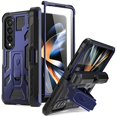 thumbnail image 1 of Poetic Spartan Case for Samsung Galaxy Z Fold 4, Full Body Rugged Case with Kickstand, Metallic Blue, 1 of 6