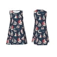 thumbnail image 7 of Lsque Sailboat And Wave Pattern Summer Dresses for Women – Sleeveless T-Shirt Swing Sundress, Perfect for the Beach and Casual Days, 7 of 7