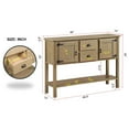 thumbnail image 3 of Tcbosik Console Table with 2 Doors, 48 inch Farmhouse Entryway Table with Open Shelf and 2 Storage Drawers, Sofa Table for Living Room, Hallway, Foyer, Rustic Color, 3 of 10