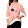 thumbnail image 4 of Karight Breast Cancer Sweatshirts for Women Lightweight Long Sleeve Pink Ribbon Shirts Causal Dressy Supporter Survivor Tops, 4 of 7